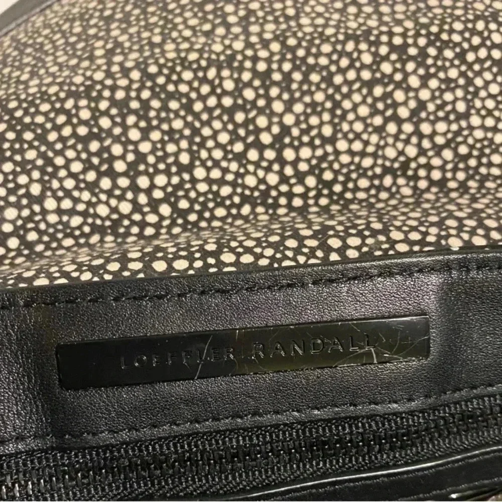 Loeffler Randall multicolors leather/ embossed crossbody handbag